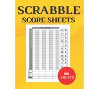 Scrabble score sheets: 100 Large Score Keeping for Scrabble Lovers with Size 8.5 x 11 | ScoreKeeping Pads | Scoring Sheet For Scrabble Players | Scrabble Game Kit Book - Scrabble Score Cards