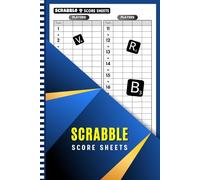 Scrabble Score Sheets: 120 Large Print Score Pads for Scorekeeping with Size 6 x 9 inches