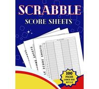 Scrabble Score Sheets Book | Double-Sided Sheets for Tracking Scores with Friends and Family: Large 8.5"x11" Score Pads | 100 Pages | Suitable for Players of All Ages from Kids to Seniors