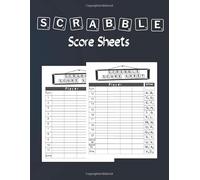 Scrabble Score Sheets: Large Scrabble Scorebook for up to 4 Players, Score Record Book for Scrabble Board Game, Scrabble Score Keeper, Gift for who loves playing Scrabble Puzzle Game (100 pages)
