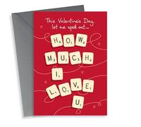 scrabble spell out Valentines Day Card 16945