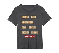Scrabble T-Shirt for You Many Sizes + Colours T-Shirt, Women's Plus, Dark Heather Grey, 2X
