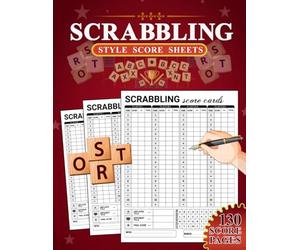 Scrabbling Style Score Sheets: Large Print Score Pads, 8.5" x 11" 130 Pages, Compatible with Scrabble Tile Word Games