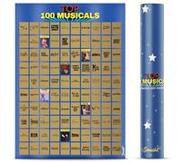 scrachit Top 100 Broadway Musicals Scratch Off Poster - Extra Large Illustrations - size 23"x17" - Gifts For Theatre Lovers