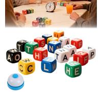 Scramble Dice Word Game, 60PCS Crossword Letter Dice Set, Fast 3-Minute Speed Challenge Word Puzzle, Travel-Friendly Brain Exercise Board Game for 1-5 Players, Great for Family & Party Fun (1set)