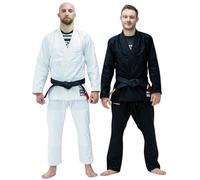 SCRAMBLE Standard Issue V3 BJJ Gi. Brazilian Jiu Jitsu Gi Kimono For Men, Includes Preshrunk Pants & Top. 100% Cotton Kimono, Training Uniform For BJJ, Karate, Judo & Martial Arts Sport - White, A2