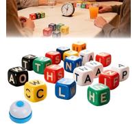 Scrambled Board Game,60PCS Dice Word Game,Crossword Scramble Games for 1-5 Players,Dice Word Game Brain Exercise Game,Fast Crossword Word Race Cube Game,Brain Exercise & Travel-Friendly Family Games