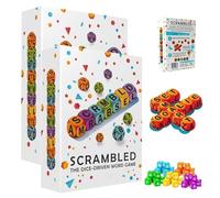 Scrambled Dice Word Game, 1-5 Players Brain Exercise Party Game, 12 Letter Dice Brain Boosting Crossword Challenge, Fast-Paced Adult Party Games for Family Fun, Game Nights & Parties (2pc)