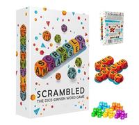Scrambled Dice Word Game, 1-5 Players Brain Exercise Party Game, 12 Letter Dice Brain Boosting Crossword Challenge, Fast-Paced Adult Party Games for Family Fun, Game Nights & Parties (1pc)