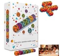 Scrambled Dice Word Game, Brain - Sharpening Spelling Dice Game for 1-5 Players, Fast-Paced Family Board Game, Fun Family Board Games for Parties Travel & Familys Nights (1sets)