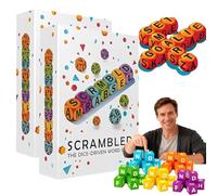 Scrambled Dice Word Game - Fast-Paced Brain Training Dice Game | Spell, Shout, and Win in This Ultimate Brain-Sprint Challenge for 1-5 Players for Families, Gamenight and Hangouts (2pcs)
