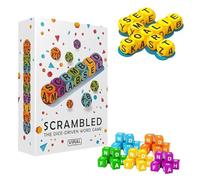 Scrambled Dice Word Game, Fast-Paced Word Party Game | Spell, Shout, and Win in This Ultimate Brain-Sprint Challenge, Sharpening Spelling Dice Game for 1-5 Players for Families Night,Travel (60Pcs)