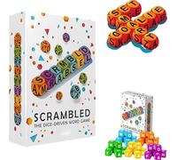 Scrambled Dice Word Game for 1-5 Players, Brain Exercise Party Game, Educational Family Board Game, Spelling Letter & Learn Words & Increase Vocabulary (36 PCS)