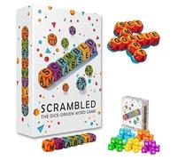 Scrambled Dice Word Game for 1-5 Players,Brain Exercise Party Game,Fun Family Board Spelling Letter Dice Games,Fast-Paced Family Board Game,Board Games for Parties Travel & Familys Nights (1pc)