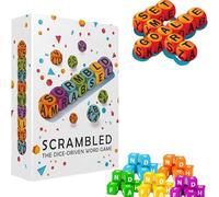 Scrambled Dice Word Game for 1-5 Players Brain Exercise Party Game, Spelling Letter Dice Game Family Word Games Adults Perfect for Parties Travel and Family Game Nights (1 PC)