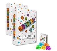 Scrambled Dice Word Game for 1-5 Players, Brain Exercise Party Game, Spelling Letter Dice Games Family Word Games Adults Perfect for Parties Travel & Family Nights, Gift for Kids (2 Sets)