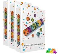 Scrambled Dice Word Game for 1-5 Players,Brain - Sharpening Spelling Dice Game,Brain Exercise Party Game,Fast-Paced Family Board Game,Fun Family Board Games for Parties Travel & Familys Nights (3PC)