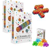 Scrambled Dice Word Game for 1-5 Players,Brain - Sharpening Spelling Dice Game, Brain Exercise Party Game, Fun Family Board Games for Parties & Familys, Brain Exercise Party Game for Fun (2 Pcs)