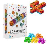 Scrambled Dice Word Game for 1-5 Players,Brain - Sharpening Spelling Dice Game,Fun Family Board Spelling Letter Dice Games,Quick Word games,Trains Vocabulary & Thinking, for Game Nights