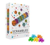 Scrambled Dice Word Game for 1-5 Players, Crossword Dice Games Brain Sharpening Spelling Dice Game, Brain Exercise Party Game, Fast-Paced Family Board Game for Parties Travel & Familys Nights (36Pcs)