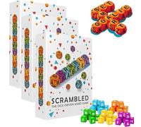 Scrambled Dice Word Game for 1-5 Players, Fast-Paced Family Board Game with Letter Dice, Vocabulary Building Party Game,Family Party for Game Nights (3 Box)