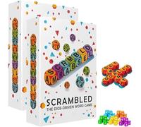 Scrambled Dice Word Games for 1-5 Players Brain Exercise Party Game, Fun Family Board Spelling Letter Dice Games, Crossword dice Games, Learn words happily and increase your vocabulary (1)