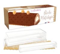 SCRAP COOKING ScrapCooking 1924 Quilted Christmas Log Kit with Mould & Insert - Pastry Accessories for Christmas Dessert - with 3 Chocolate Log Recipe - Made in France