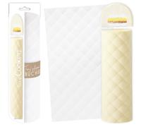 SCRAP COOKING 2974 3D Quilted Silicone Log Mat, White