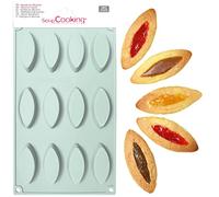 SCRAP COOKING ScrapCooking 3126 Silicone Mould for 12 Cavity Trays - Soft Utensils for Cakes Biscuits Pastry - Mini Trays - Oven & Freezer Safe - Sea Green