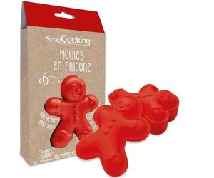 SCRAP COOKING Ginger 2911 6 Individual Silicone Moulds