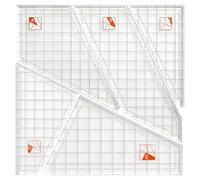 Scrap Crazy Style Quilting Template Set, 6 Pcs Professional Acrylic Quilt Rulers for 6 and 9 Inch Blocks, 0.12 in Thick Precision Cutting Templates with Trimmed Tips for Sewing and Patchwork