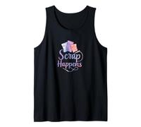 Scrap Happens Funny Quilting Sewing Pun Sew Forth Patchwork Tank Top