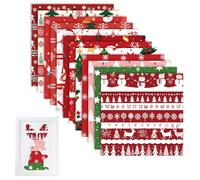 Scrap Paper with Christmas Motifs - 12 x Decorative Craft Paper Set, Festive Scrapbooking Sheets for DIY Projects, Holiday Card Making, Creative Collage Supplies, Colourful Printed Paper