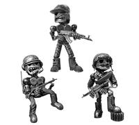 Scrap Standing Warrior Sculpture Piston Man Machine Statues Soldier Garden Ornaments Home Decor for Office Desk 3Pcs Recycled Scrap Metal Sculpture Garden Ornament Garden StatuesStanding Warrior Sculp