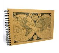 Scrapbook A5 A4 Vintage Old Map, Travel Journal, Card Pages, Photo Album, Gift (A4 (Kraft Pages))