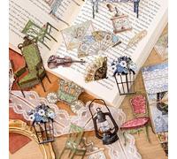 Scrapbook Accessories Stickers 30 Pcs Vintage Scrapbooking Supplies, Aesthetic Retro Journaling Supplies Kit, Stickers for Planner Junk Journal Scrapbook Paper Laptop(Baroque Style 5)