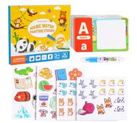 Scrapbook,Activity Book with Stickers | Double-Sided Educational Numbers Letters Set for Homework Reward Classroom Air Trip Ideal Birthday Gift