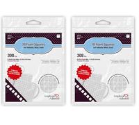 SCRAPBOOK ADHESIVES BY 3L 3D Foam Squares White,6.35 x 6.35 x 2mm (Pack of 2)