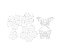 Scrapbook Die Cuts Premium Carbon Steel 3D Flower Butterfly Cutting Dies for Card Making Scrapbooking Greeting Cards Photo Album Decorations Craft Supplies 2PCS Set