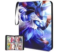 Scrapbook for Poke-mon Cards, 50 Pages, 400 Pockets, Premium Zip Trading Cards, Album, Portable, Waterproof PU Card Holder, Card Collector's Book, Gift for Children, L02