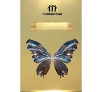 SCRAPBOOK - LUCKY GOLDEN BUTTERFLY - HARDBACK & INTERIOR: !!!ATTENTION!!! MATCHING DAILY PLANNER & NOTEBOOK AVAILABLE - 75 PAGES - TIMELESS