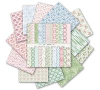 Scrapbook Paper 12×12 ,Vintage Bohemian Patterned Craft Paper Pad,24 Sheets Double-Sided Bobo Floral Scrapbooking CardStock Papers Pad for Holiday Cardmaking DIY Origami Papers.