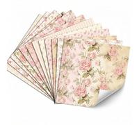 Scrapbook Paper - 12 Sheets 6x6 Inch Premium Floral Patterned Sheets for Card Making, Decoupage, Gift Wrapping, Junk Journal, DIY Crafts | Acid-Free, Fade-Resistant Craft Paper Pads