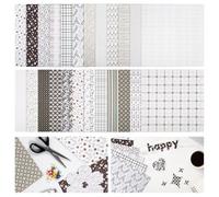 Scrapbook Paper 12x12 in Double Sided Decorative Paper for Scrapbooking 24 Sheets/24 Designs for Junk Journal DIY Card Album Decoration