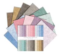 Scrapbook Paper, 12x12 Inch Coloured Double-Sided Watercolour Scrapbook Papers 24 Sheets, Imitation Leather Patterned Craft Paper for Junk Journals DIY Photo Album and Gift Decoration (C)