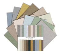 Scrapbook Paper, 12x12 Inch Coloured Double-Sided Watercolour Scrapbook Papers 24 Sheets, Imitation Leather Patterned Craft Paper for Junk Journals DIY Photo Album and Gift Decoration (D)