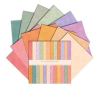 Scrapbook Paper, 12x12 Inch Coloured Double-Sided Watercolour Scrapbook Papers 24 Sheets, Imitation Leather Patterned Craft Paper for Junk Journals DIY Photo Album and Gift Decoration (B)