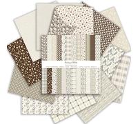 Scrapbook Paper,24 Sheets 12x12 in Spring Vintage Style Scrapbook Supplies,Double Sided Vivid Origami Decoupage Paper for DIY Crafts,Card Making,Art Journaling,24Designs/160Gsm (Antigue White)