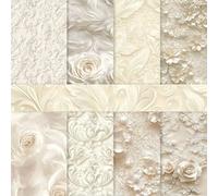 Scrapbook Paper,24 Sheets 4.1x5.8 Inch Vintage Stripe Style Scrapbook Supplies,Single-Sided Vivid Origami Decoupage Paper for DIY Crafts, Card Making, Art Journaling (Rose_Satin)