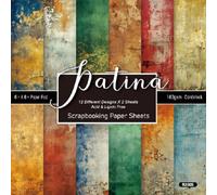 Scrapbook Paper,24 Sheets 6×6 Inch Vintage Aesthetic Style Scrapbook Supplies,Single-Sided Origami Background Cardstock Decorative Paper for DIY Crafts, Card Making, Art Journaling